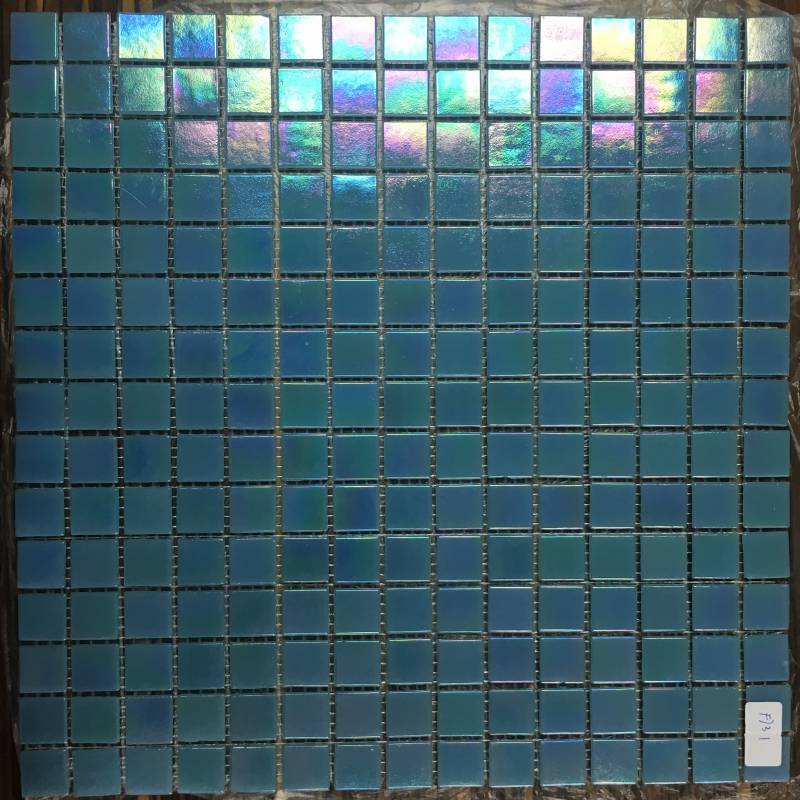 Gạch mosaic hồ bơi màu xanh lấp lánh 327*327mm F731