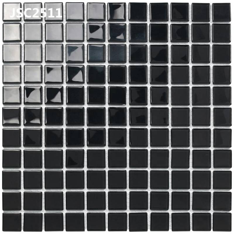 Gạch mosaic ốp tường trang trí màu đen 300*300mm JSC2511
