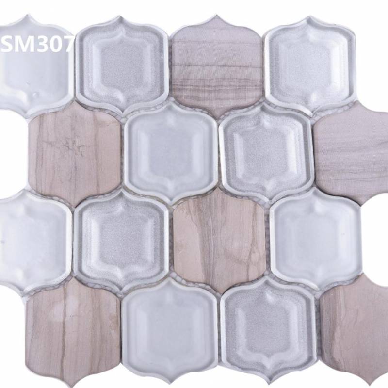 Gạch mosaic trang trí hình dạng lồng đèn màu sắc hỗn hợp 280*300mm JSM307