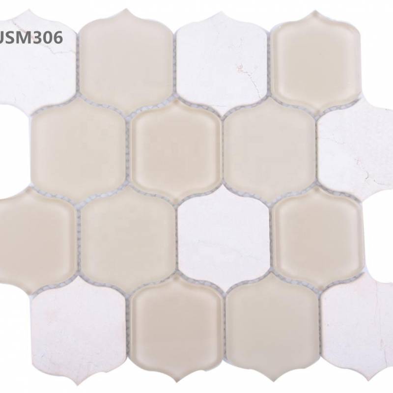 Gạch mosaic trang trí hình dạng lồng đèn màu sắc hỗn hợp 280*300mm JSM306