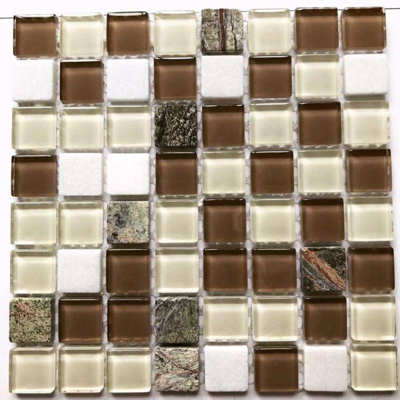 Gạch mosaic trang trí hình màu sắc hỗn hợp 15*15mm JSP15311