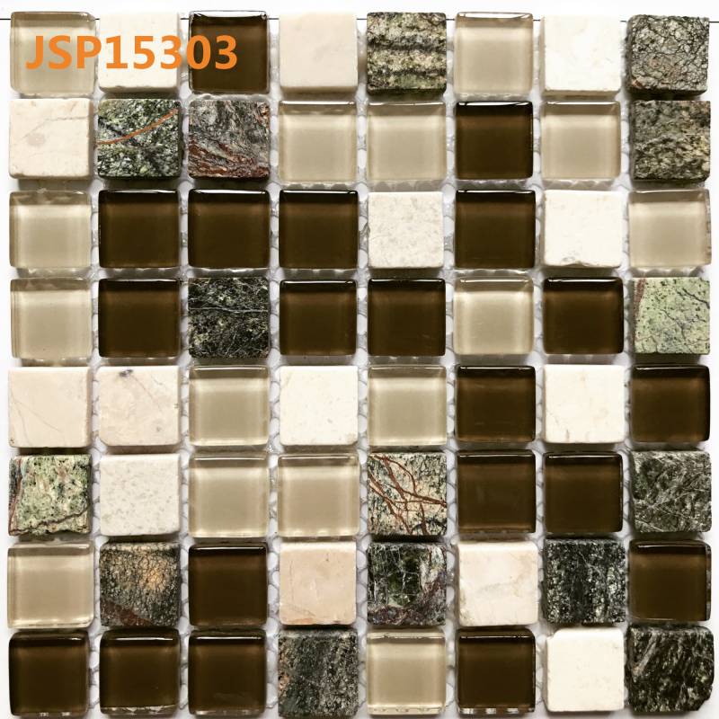 Gạch mosaic trang trí hình màu sắc hỗn hợp 15*15mm JSP15303