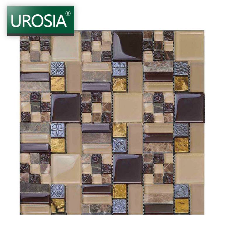 Gạch mosaic trang trí hình màu sắc hỗn hợp 300*300mm AS352