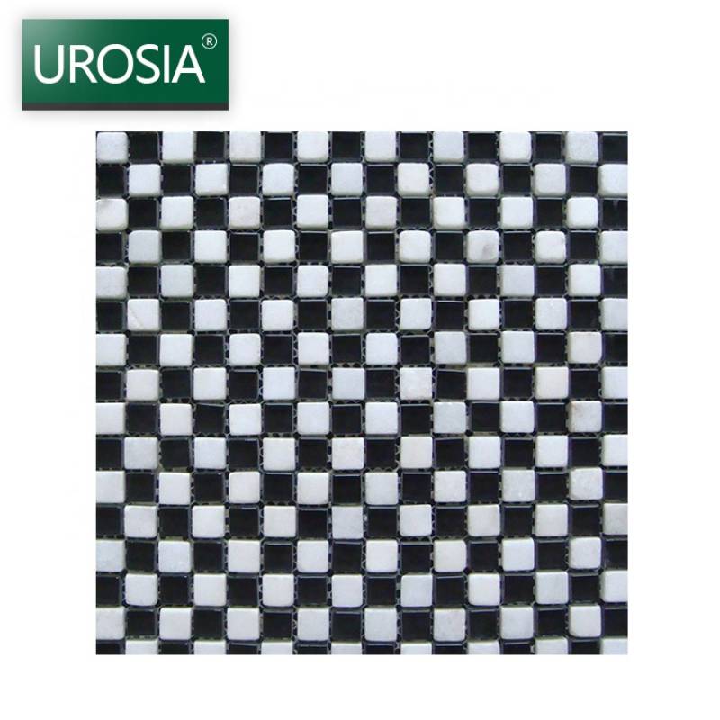 Gạch mosaic trang trí hình hai màu đen trắng 300*300mm JS15012