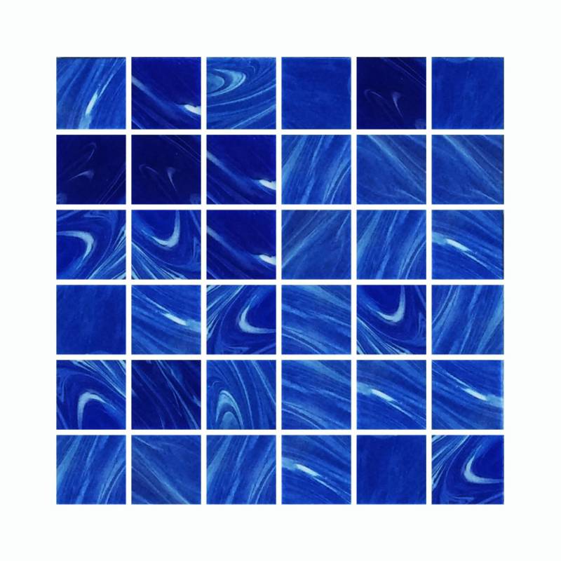 Gạch mosaic hồ bơi trang trí hình màu xanh 320*320mm Ne764