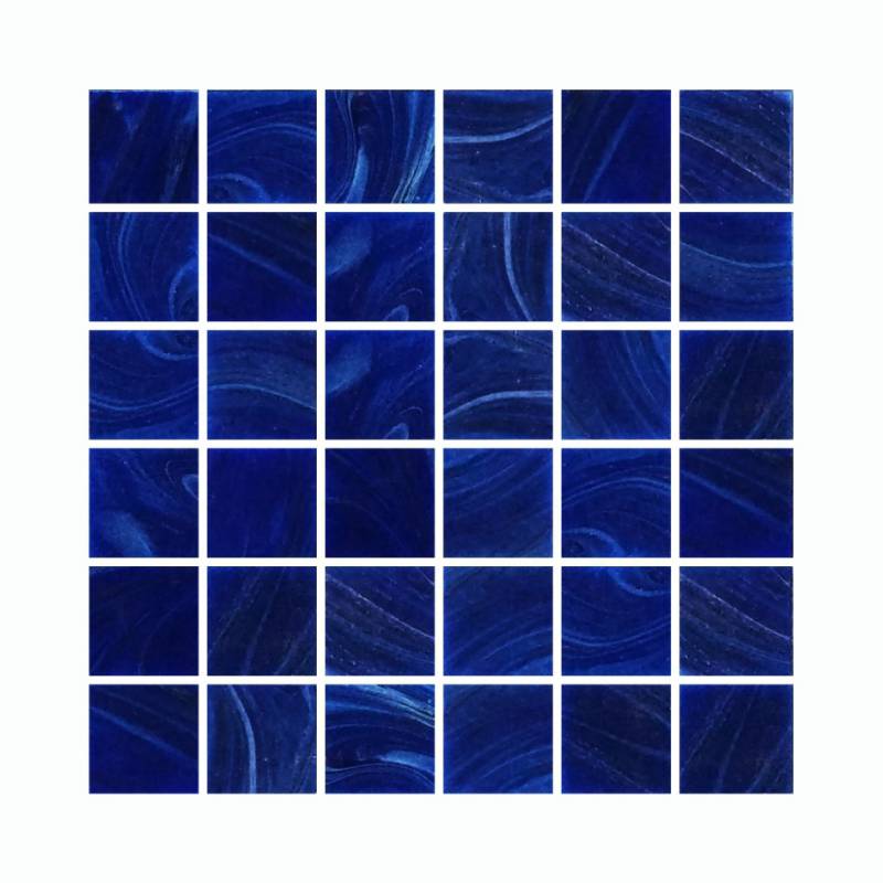 Gạch mosaic hồ bơi trang trí hình màu xanh 320*320mm Ne765