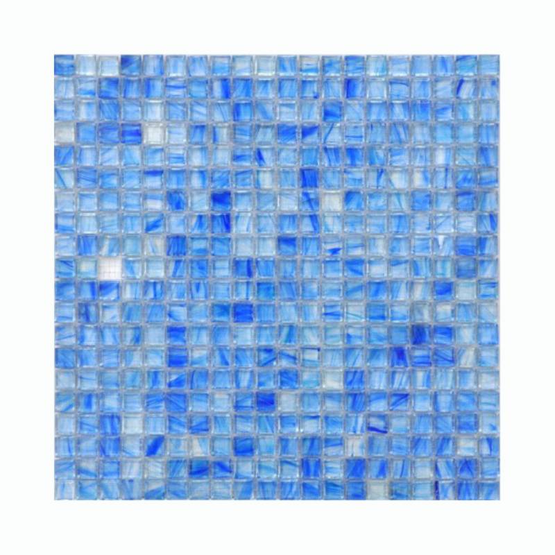 Gạch mosaic hồ bơi trang trí hình màu xanh 327*327mm MT772