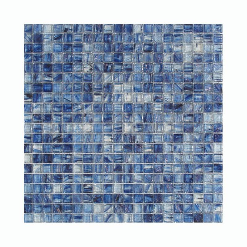 Gạch mosaic hồ bơi trang trí hình màu xanh 327*327mm ME777