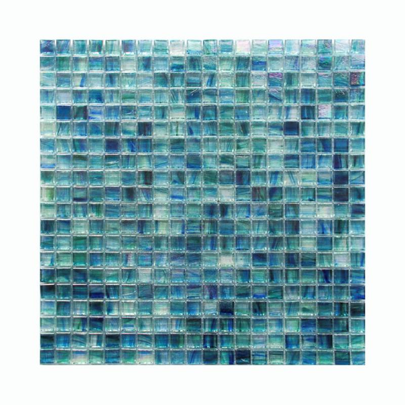 Gạch mosaic hồ bơi trang trí hình màu xanh 327*327mm NF673
