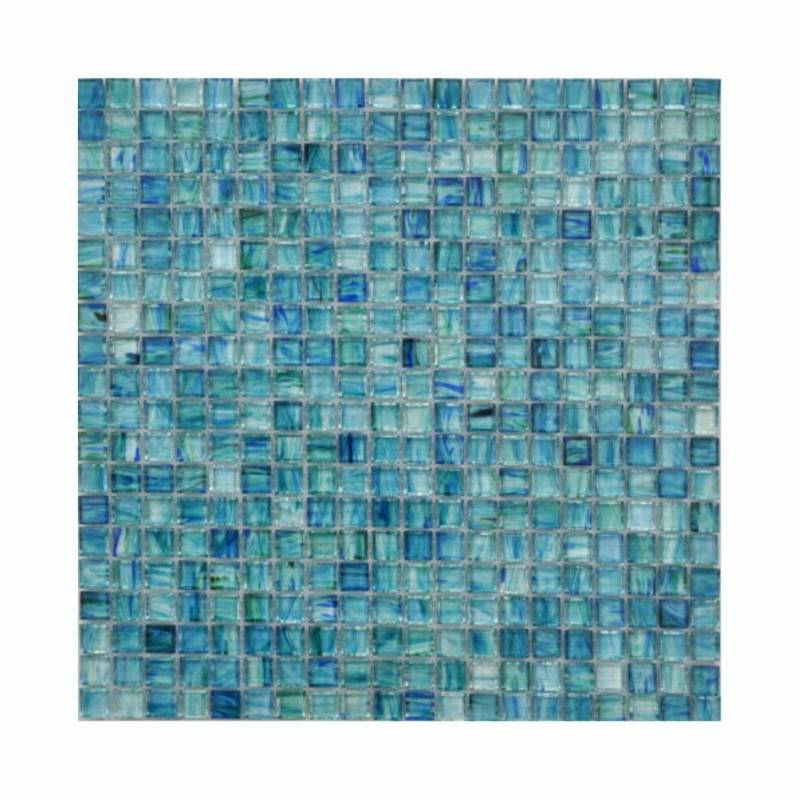 Gạch mosaic hồ bơi trang trí hình màu xanh 327*327mm NT766