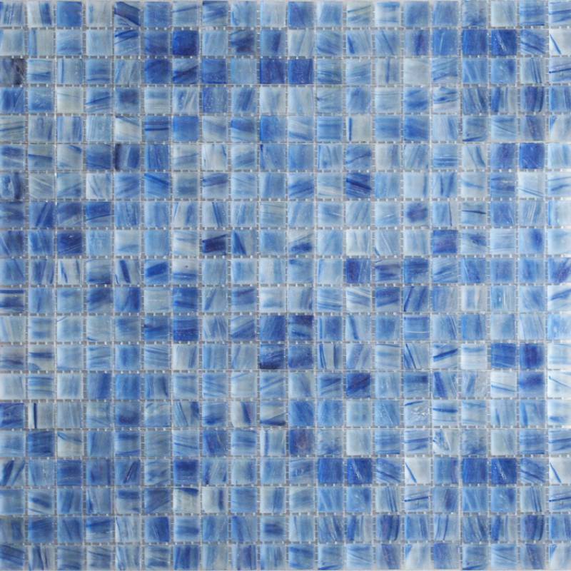 Gạch mosaic hồ bơi trang trí hình màu xanh 327*327mm MN777