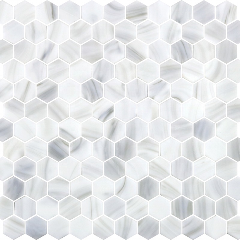 Gạch mosaic hồ bơi trang trí hình màu trắng 278*287mm JHSF182