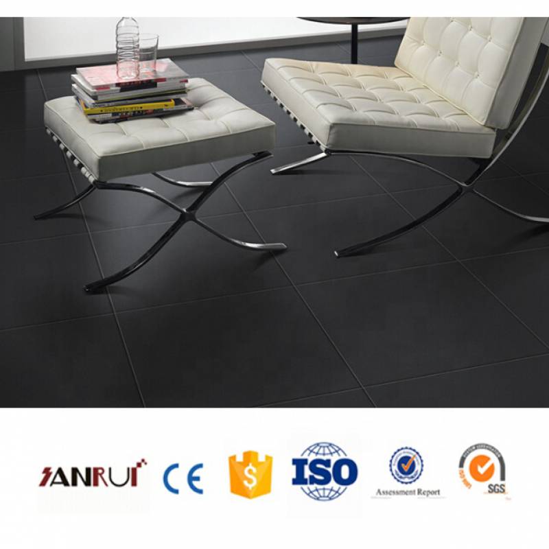 Gạch lát nền đen tráng men đánh bóng kích thước 600x600mm RF-6018