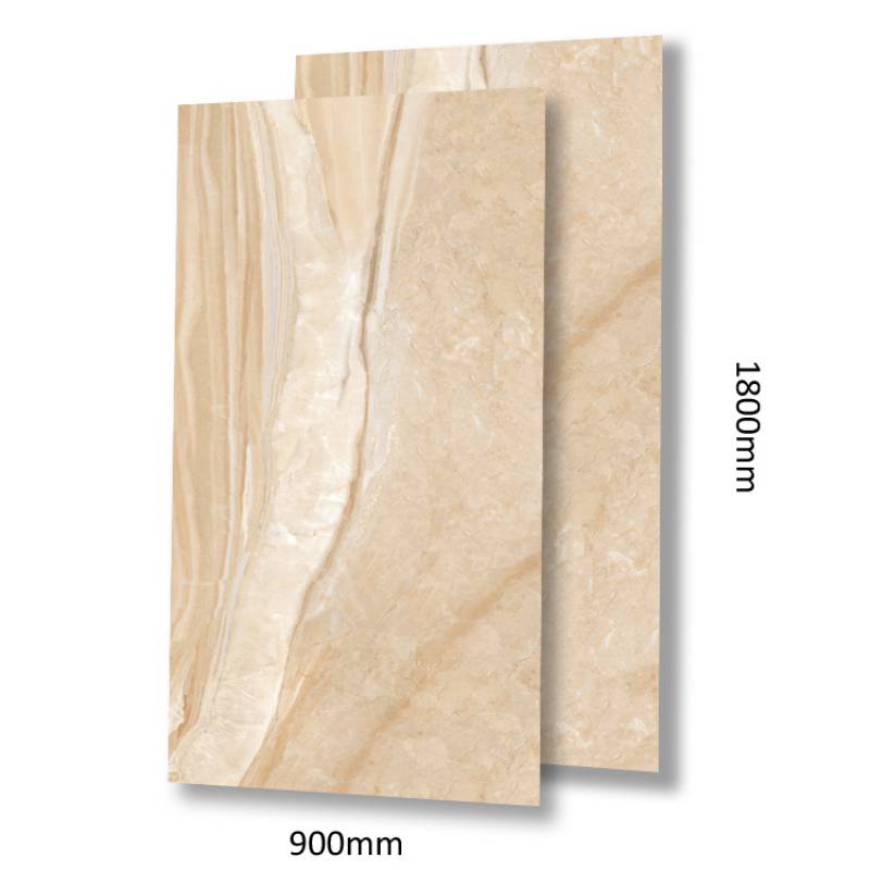 Gạch ốp lát trang trí màu vàng khổ lớn KT 900*1800mm VM91862