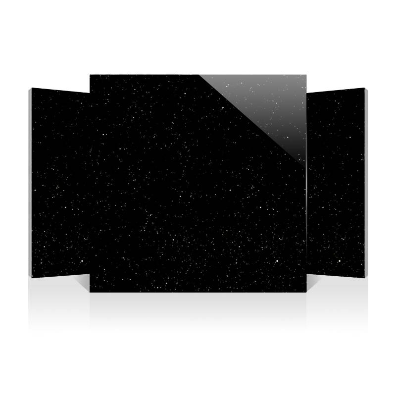 Gạch lát sàn men bóng 600x600mm AK6801 màu đen lấp lánh