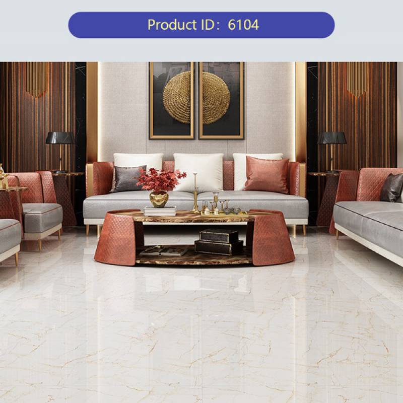 Gạch men lát sàn hiện đại 800x800mm màu trắng