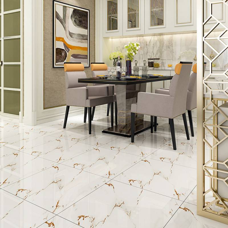 Gạch men lát sàn cao cấp 800x800mm màu trắng