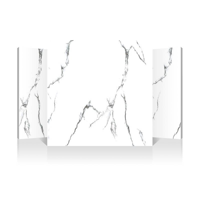 Gạch men bóng lát sàn cao cấp 600x600mm B6110 màu trắng vân đá 