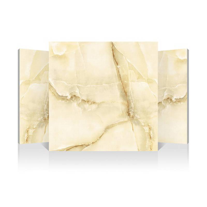 Gạch men lát sàn bề mặt bóng 600x600mm B6112 màu kem vân đá