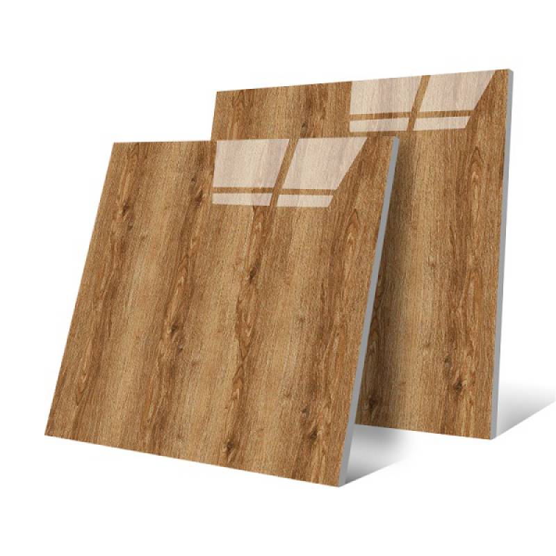 Gạch men bóng lát sàn hiện đại 600x600mm B6017 màu gỗ tự nhiên
