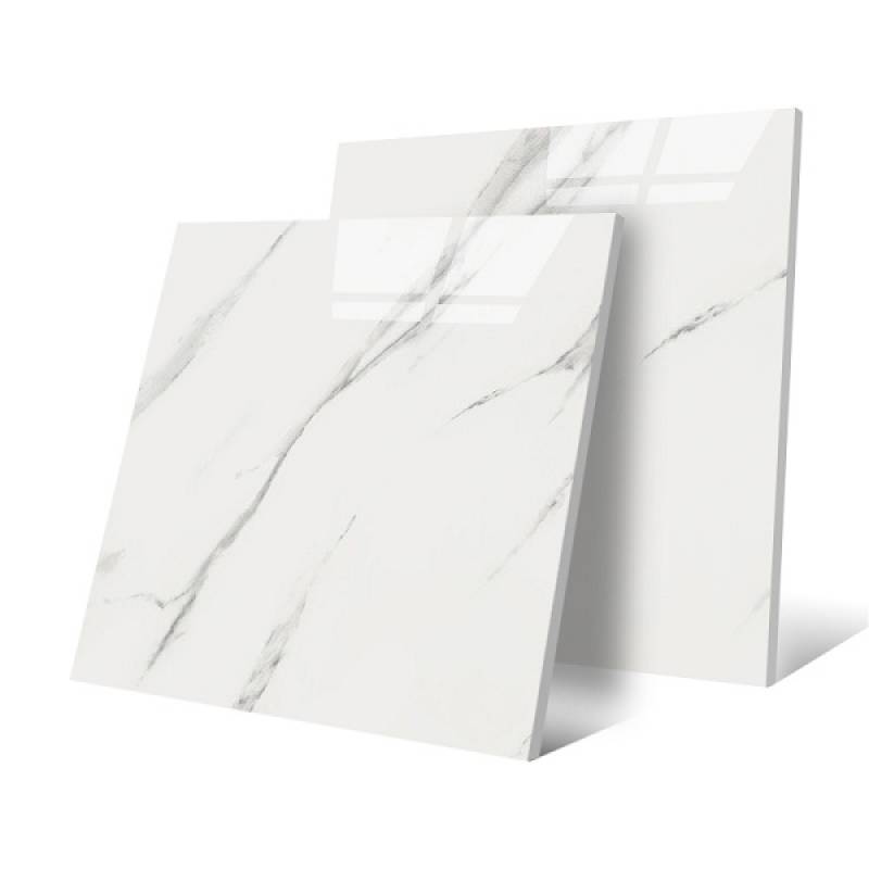 Gạch men vân đá lát sàn hiện đại 600x600mm B6114 màu trắng