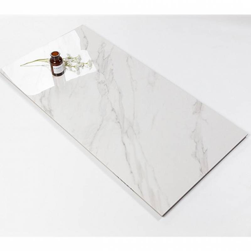 Gạch men bóng lát sàn hiện đại 600x1200mm 001C-126047 màu trắng