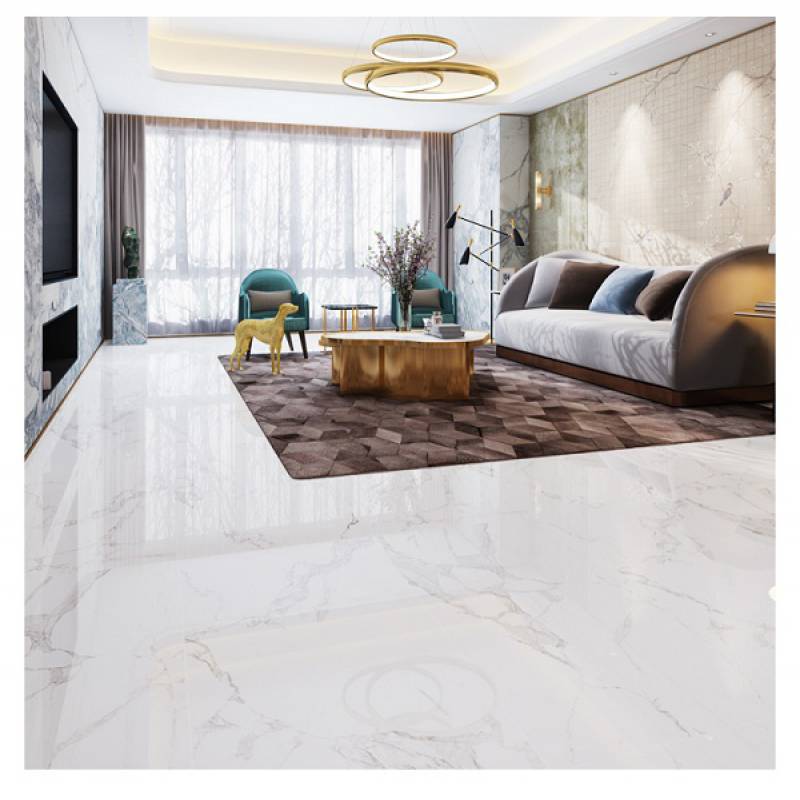 Gạch men bóng lát sàn 600x1200mm 001C-126030 màu trắng 
