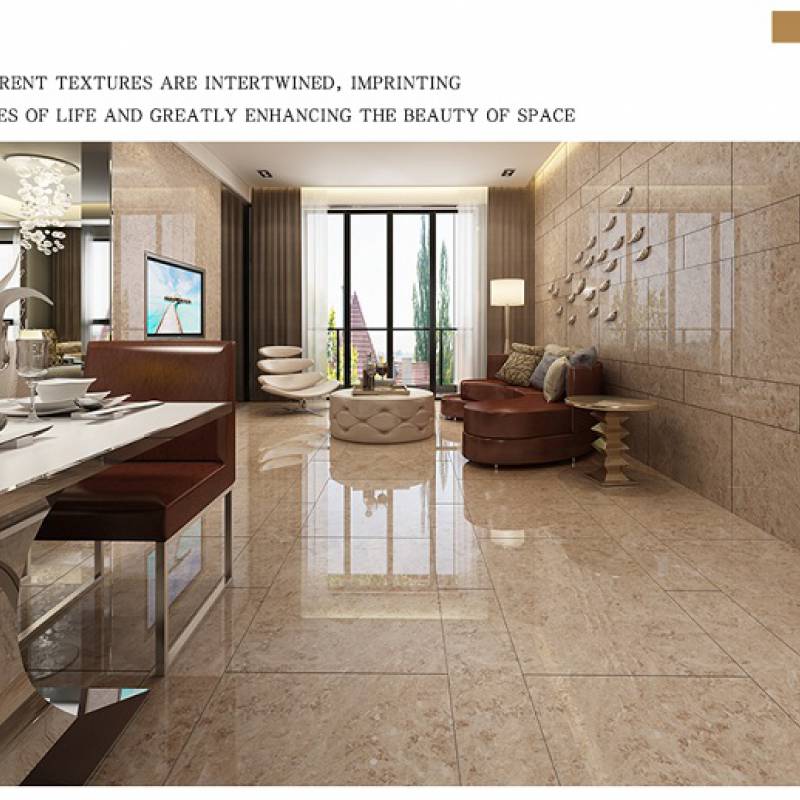 Gạch men bóng lát sàn 600x1200mm 612YD043-6 màu vàng vân đá 