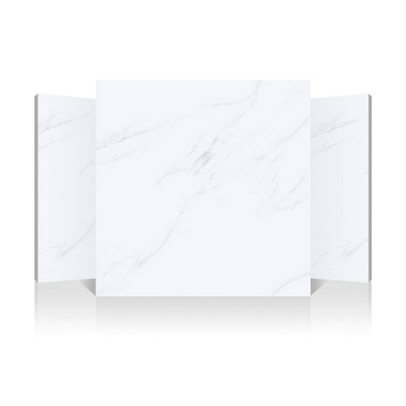 Gạch men vân đá lát sàn hiện đại 600x600mm B6054-1 màu trắng 