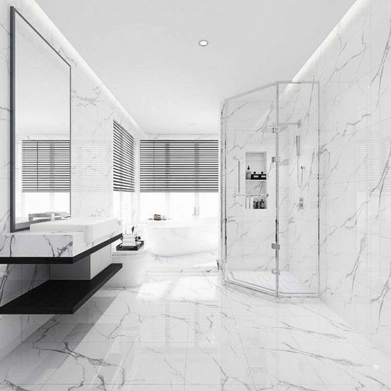 Gạch men lát sàn cao cấp 800x800mm Fwj1001 màu trắng