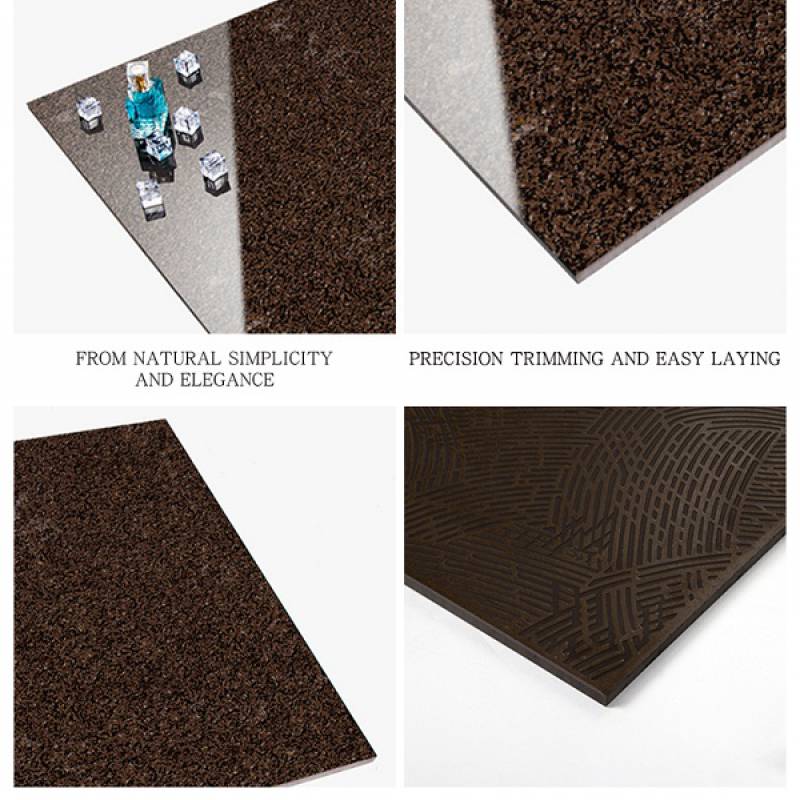 Gạch men bóng lát sàn hiện đại 600x600mm LF6826-6 màu nâu