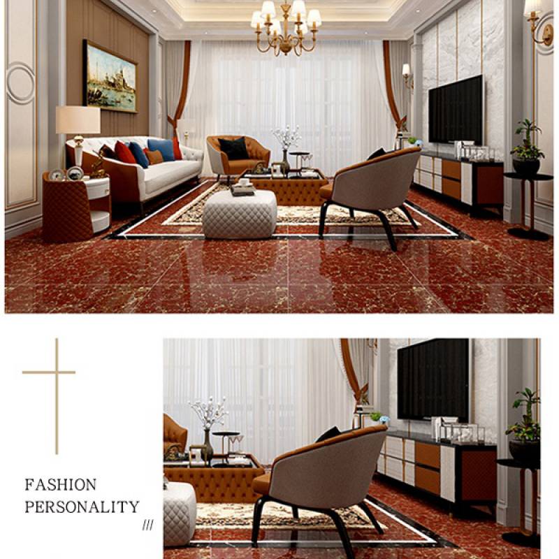 Gạch men lát sàn cao cấp 800x800mm  AK809-6 màu đỏ 