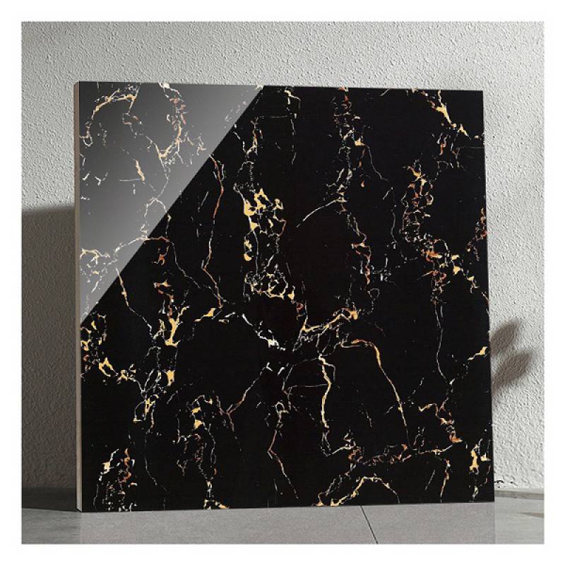 Gạch men lát sàn bề mặt bóng 800x800mm LF8701 màu đen