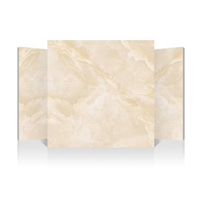 Gạch men bóng lát sàn cao cấp 600x600mm B6168-1 màu vàng 