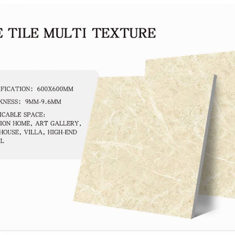 Gạch men lát sàn 600x600mm B6691-1 màu vàng