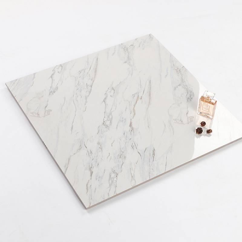 Gạch men lát sàn hiện đại 600x600mm 6056-1 màu trắng đá cẩm thạch 