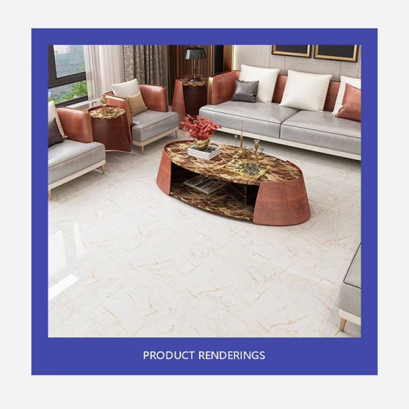 Gạch men lát sàn hiện đại 600x600mm 6104-1 màu trắng đá cẩm thạch 