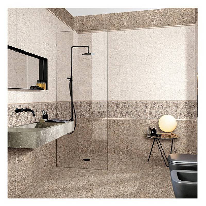 Gạch men bóng ốp lát phòng tắm phong cách hiện đại 300x600m AS37106 màu nâu