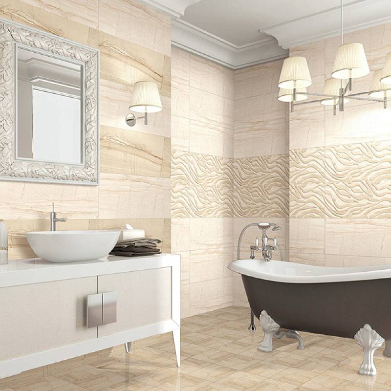 Gạch men bóng ốp lát phòng tắm 300x800m AS8012 màu vàng 