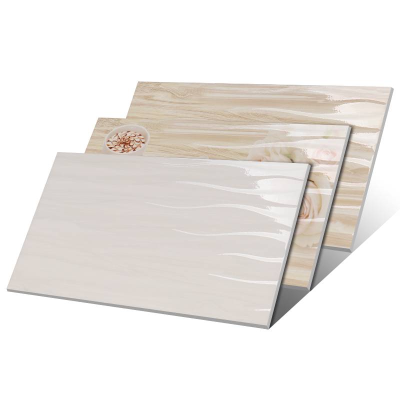 Gạch men bóng ốp tường phòng tắm hiện đại 250x400mm màu trắng 