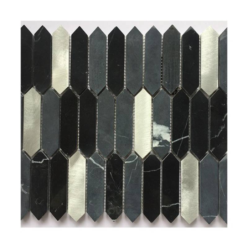 Gạch mosaic đá 265x300mm màu hỗn hợp 