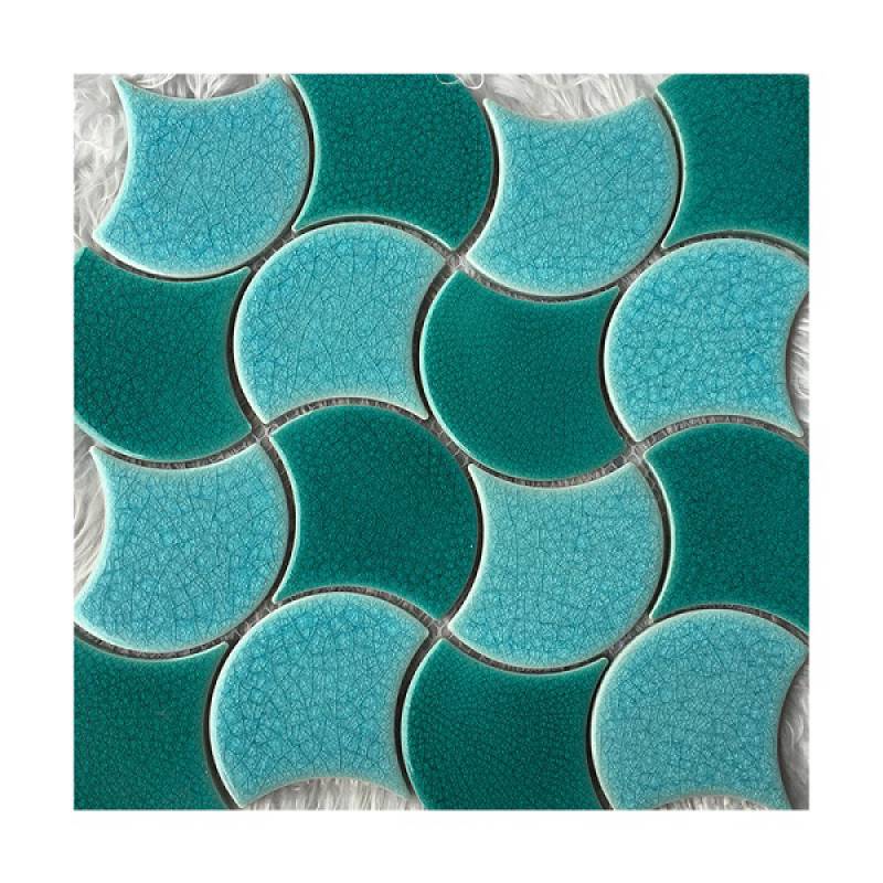 Gạch mosaic gốm trang trí 300x300mm YD-Y0703 màu xanh
