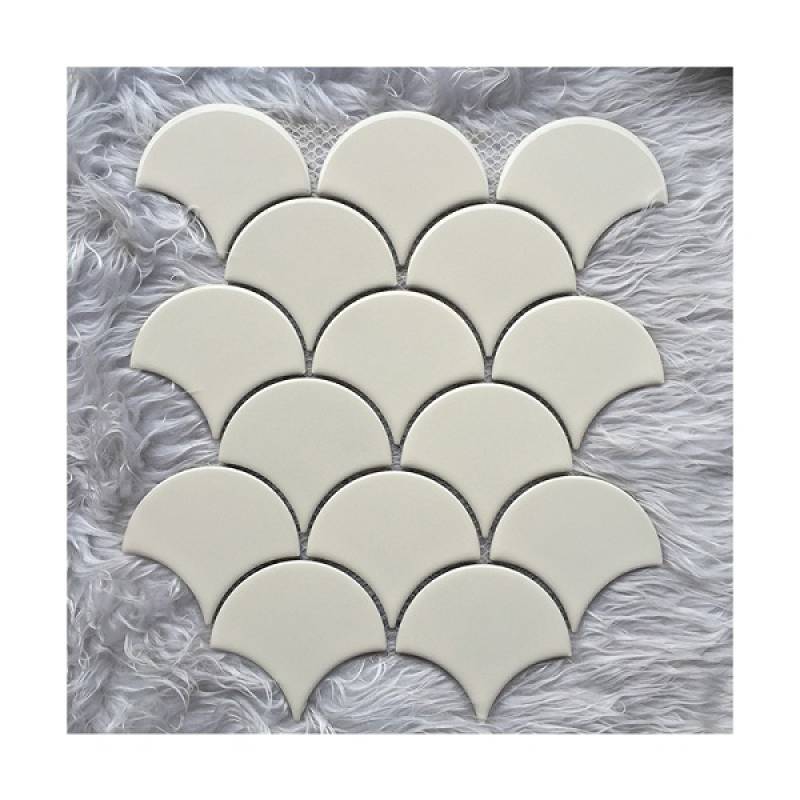 Gạch mosaic gốm trang trí 300x300mm YD-Y0915 màu trắng