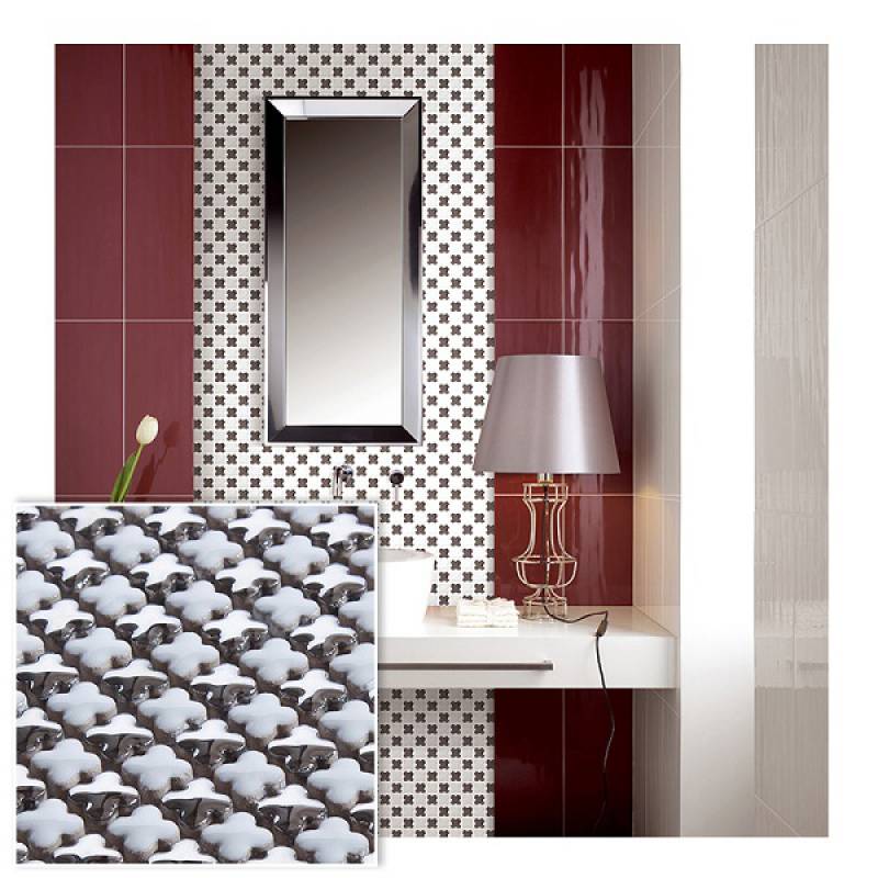 Gạch mosaic gốm mạ kim loại trang trí 300x300mm YH3019
