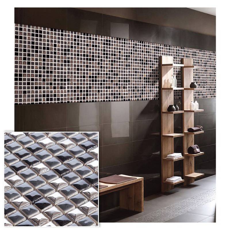 Gạch mosaic gốm màu sắc trang trí phòng tắm 300x300mm T12059