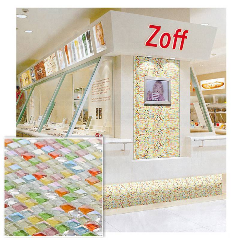 Gạch mosaic thủy tinh ốp tường trang trí 308x308mm BR1008