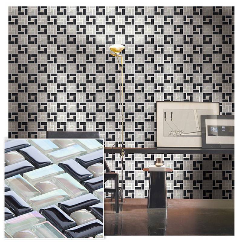 Gạch mosaic thủy tinh trang trí 300x300mm AE3221