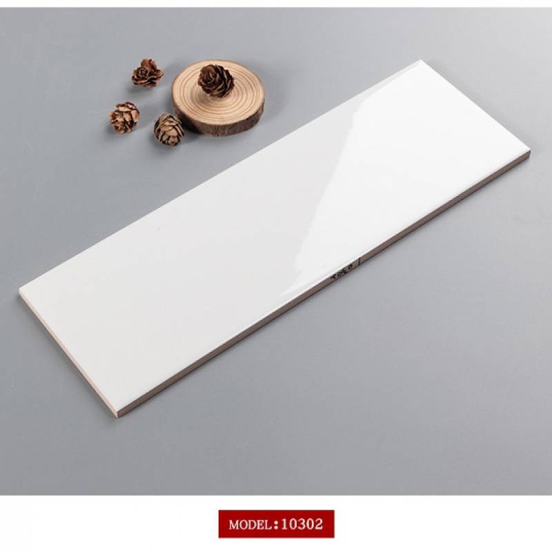 Gạch thẻ trang trí phòng tắm và nhà bếp 100x300mm 10302 màu trắng