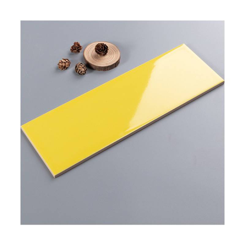 Gạch thẻ trang trí phòng tắm và nhà bếp 100x300mm 10306 màu vàng
