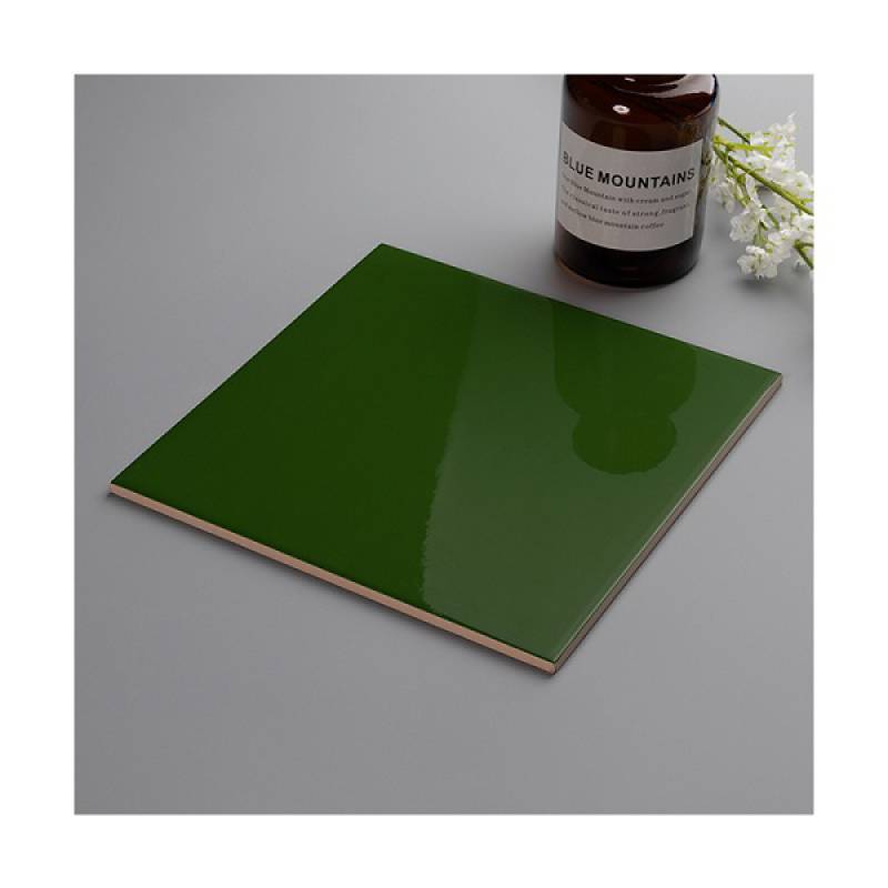 Gạch thẻ trang trí phòng tắm và nhà bếp 200x200mm 2210 màu xanh lá cây